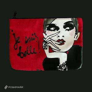 💖 Izak Zenou “Je Suis Belle!” Parisian Cosmetic Pouch 💖